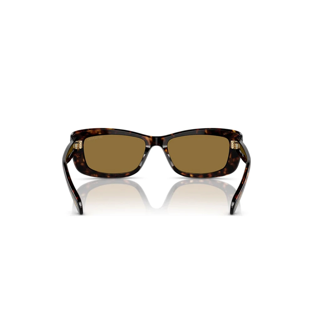Sunglasses, Rectangular shape, SK6008, Brown by SWAROVSKI