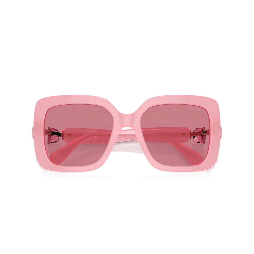 Sunglasses, Oversized, Square shape, SK0061, Pink by SWAROVSKI