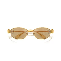 Sunglasses, Oval shape, SK7010, Yellow by SWAROVSKI