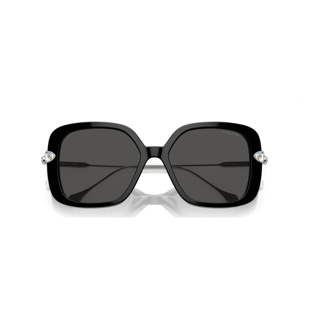 Sunglasses, Oversized, Square shape, SK6011, Black by SWAROVSKI