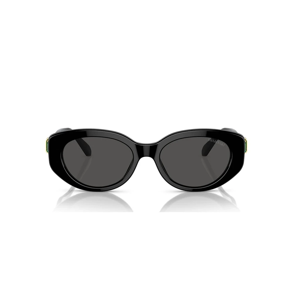 Sunglasses, Cat-Eye shape, SK6002, Black by SWAROVSKI