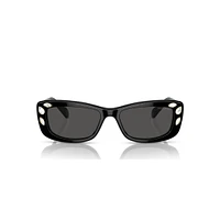 Sunglasses, Rectangular shape, SK6008, Black by SWAROVSKI