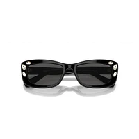 Sunglasses, Rectangular shape, SK6008, Black by SWAROVSKI