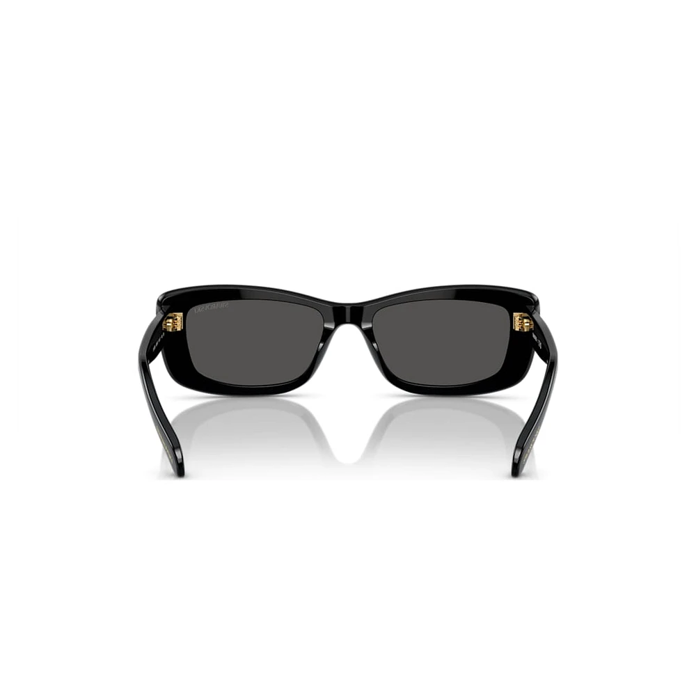 Sunglasses, Rectangular shape, SK6008, Black by SWAROVSKI