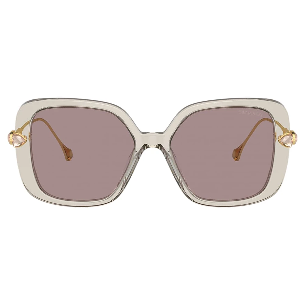 Sunglasses, Oversized, Square shape, SK6011, Purple by SWAROVSKI