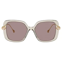 Sunglasses, Oversized, Square shape, SK6011, Purple by SWAROVSKI