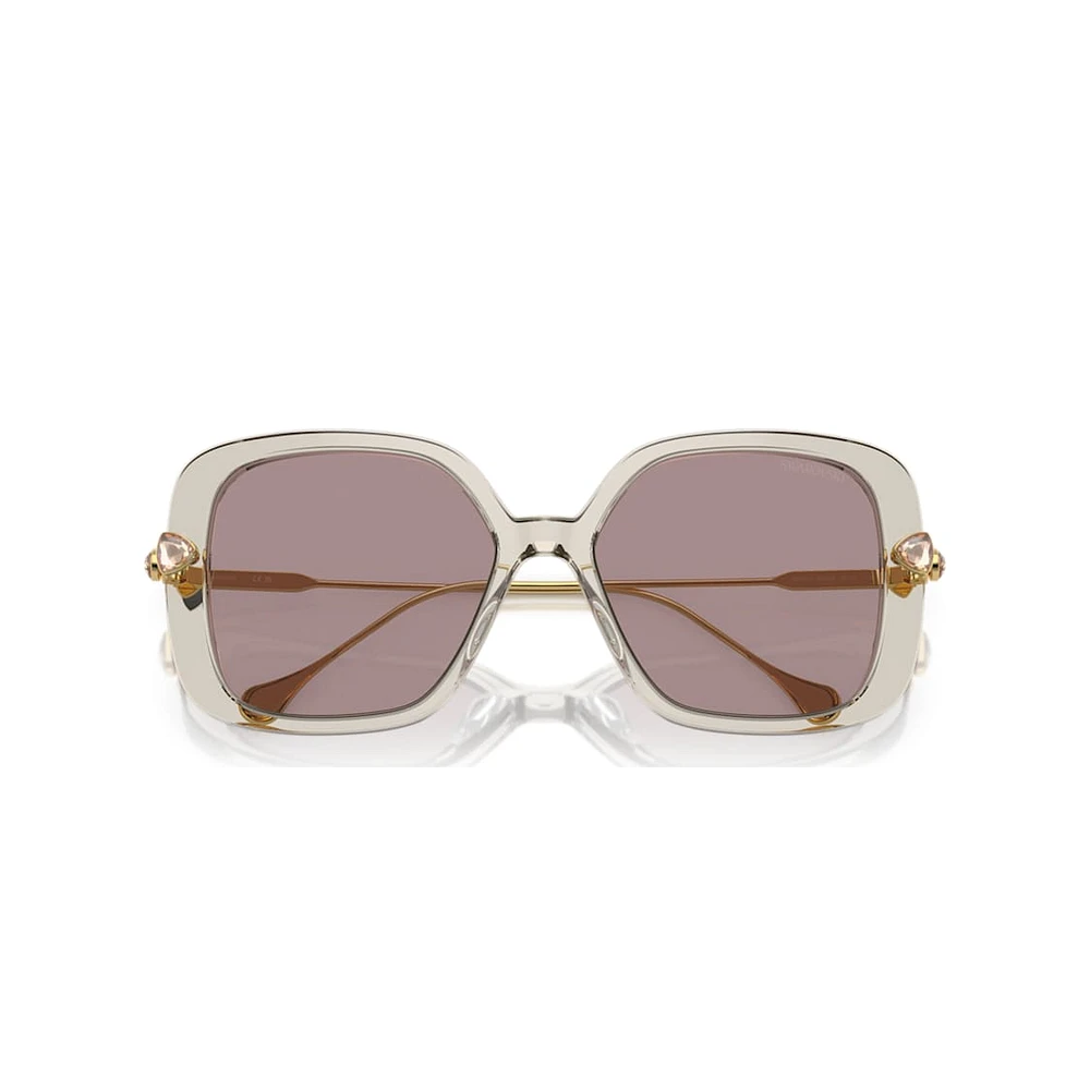 Sunglasses, Oversized, Square shape, SK6011, Purple by SWAROVSKI