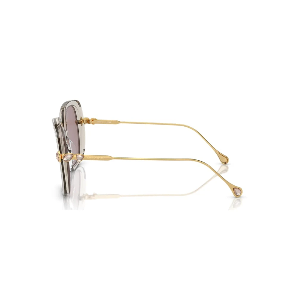 Sunglasses, Oversized, Square shape, SK6011, Purple by SWAROVSKI