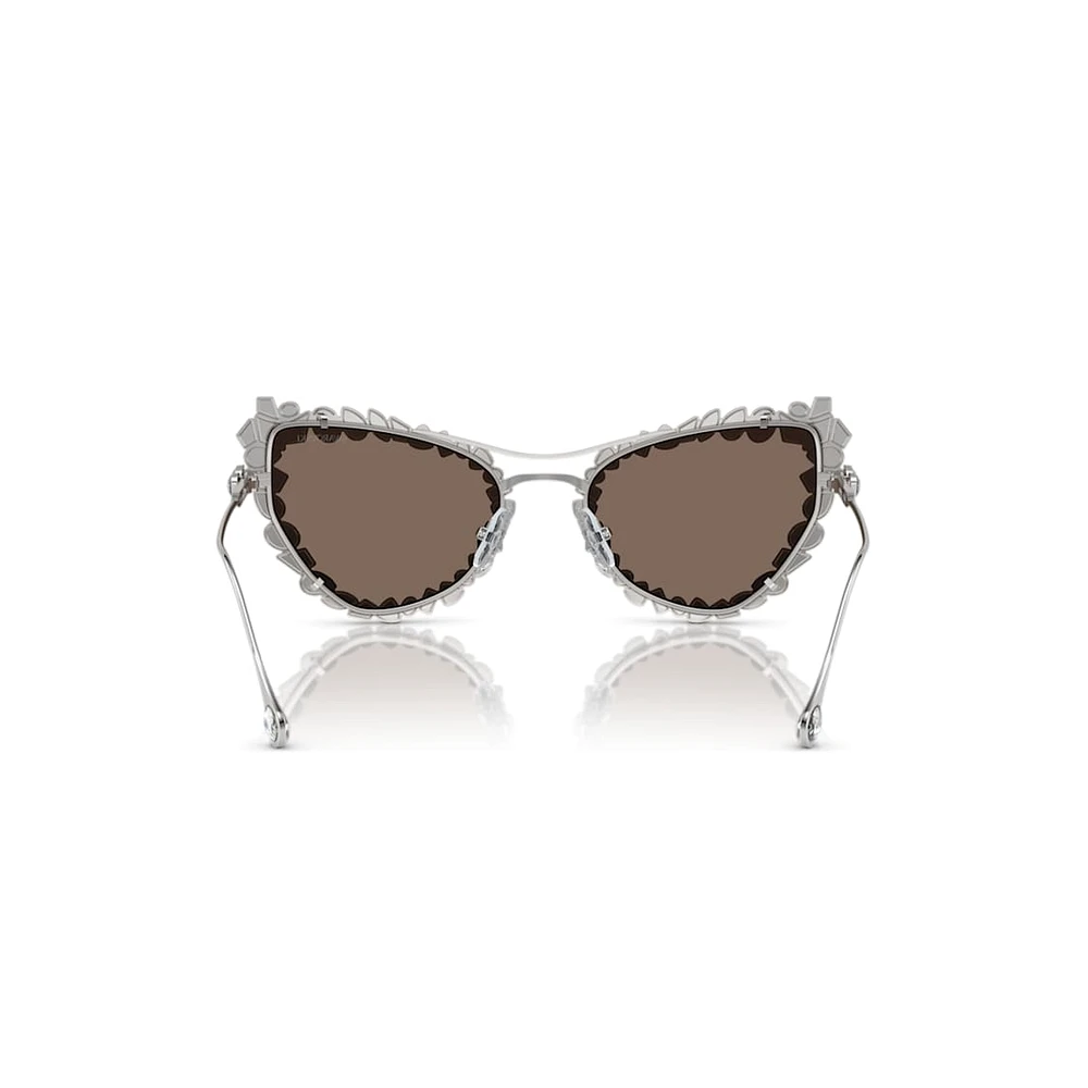 2 in 1 clip-on sunglasses, Statement, Cat-eye shape, SK7011, White by SWAROVSKI