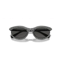 Sunglasses, Oval shape, SK6006, Black by SWAROVSKI