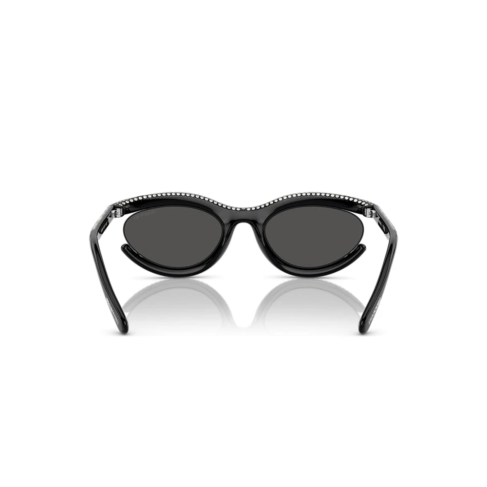 Sunglasses, Oval shape, SK6006, Black by SWAROVSKI