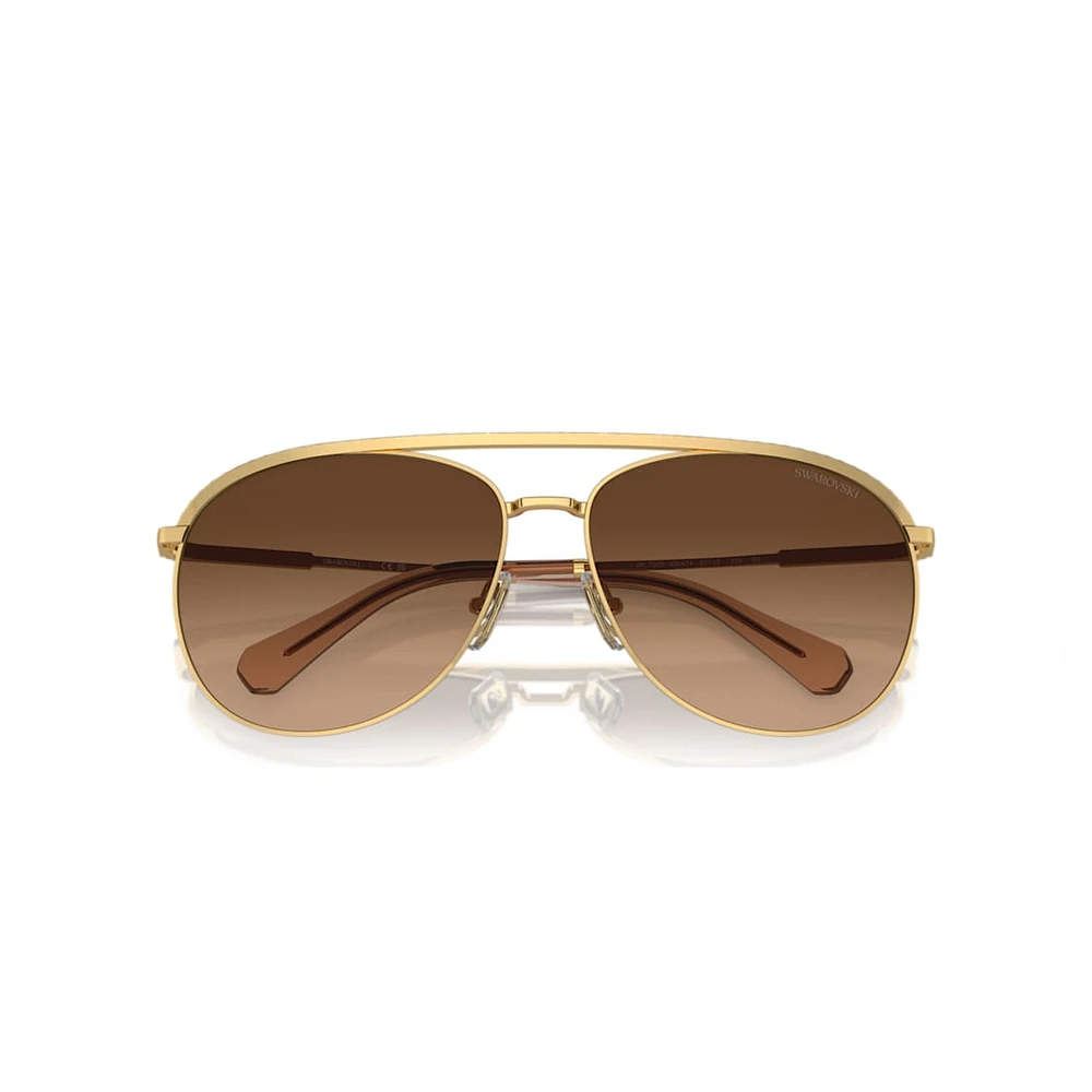 Sunglasses, Pilot shape, SK7005, Brown by SWAROVSKI