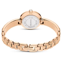 Matrix Bangle watch, Swiss Made, Crystal bracelet, Pink, Rose gold-tone finish by SWAROVSKI