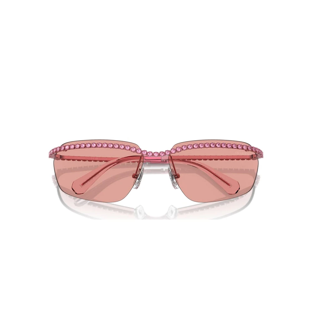 Sunglasses, Rectangular shape, SK7001, Pink by SWAROVSKI