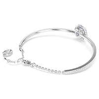 Idyllia bangle, Flower, Blue, Rhodium plated by SWAROVSKI