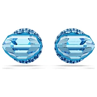 Lucent stud earrings, Pavé, Ball, Blue, Blue finish by SWAROVSKI