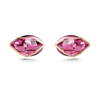 Lucent stud earrings, Pavé, Spike, Pink, Mixed metal finish by SWAROVSKI