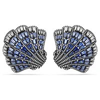 Idyllia clip earrings, Shell, Blue, Mixed metal finish by SWAROVSKI
