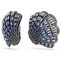 Idyllia clip earrings, Shell, Blue, Mixed metal finish by SWAROVSKI