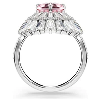 Idyllia cocktail ring, Mixed cuts, Shell, Pink, Rhodium plated by SWAROVSKI