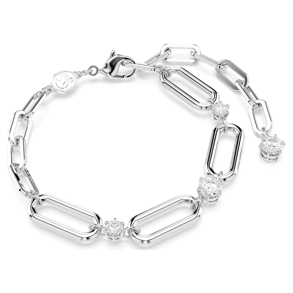 Constella bracelet, White, Rhodium plated by SWAROVSKI
