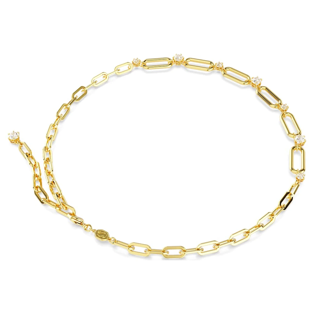 Constella necklace, White, Gold-tone plated by SWAROVSKI