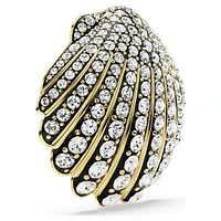Idyllia brooch, Shell, White, Gold-tone plated by SWAROVSKI