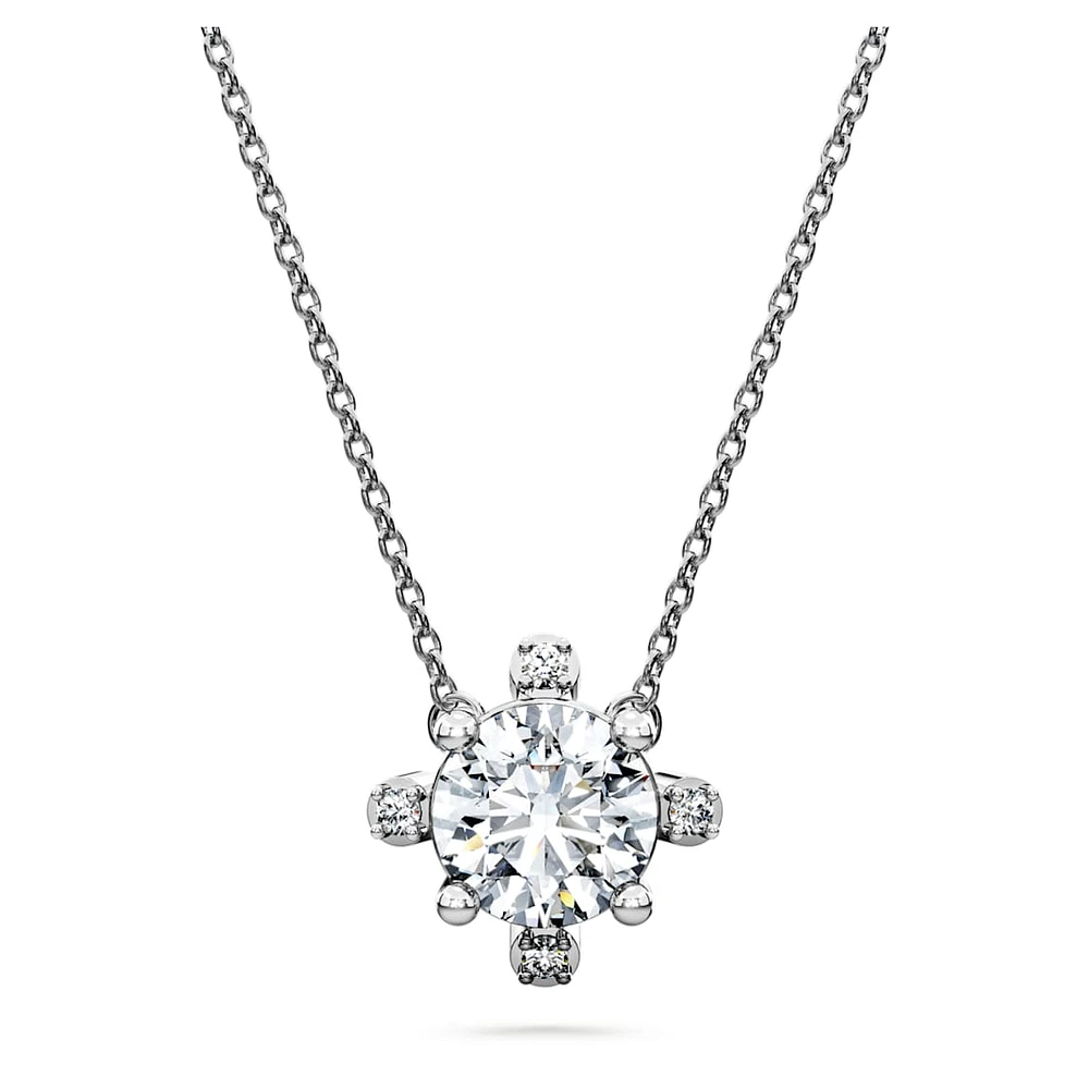 Galaxy pendant, Lab-grown diamonds 1.05 ct tw, Round shape, 14K white gold by SWAROVSKI