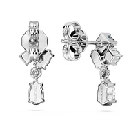 Galaxy drop earrings, Lab-grown diamonds 0.75 ct tw, Mixed shapes, 14K white gold by SWAROVSKI