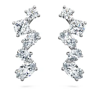 Galaxy ear cuffs, Lab-grown diamonds 1.25 ct tw, Mixed shapes, 14K white gold by SWAROVSKI