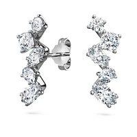 Galaxy ear cuffs, Lab-grown diamonds 1.25 ct tw, Mixed shapes, 14K white gold by SWAROVSKI