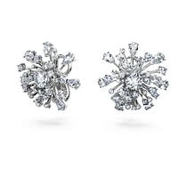Galaxy stud earrings, Lab-grown diamonds 5.5 ct tw, Mixed shapes, 14K white gold by SWAROVSKI