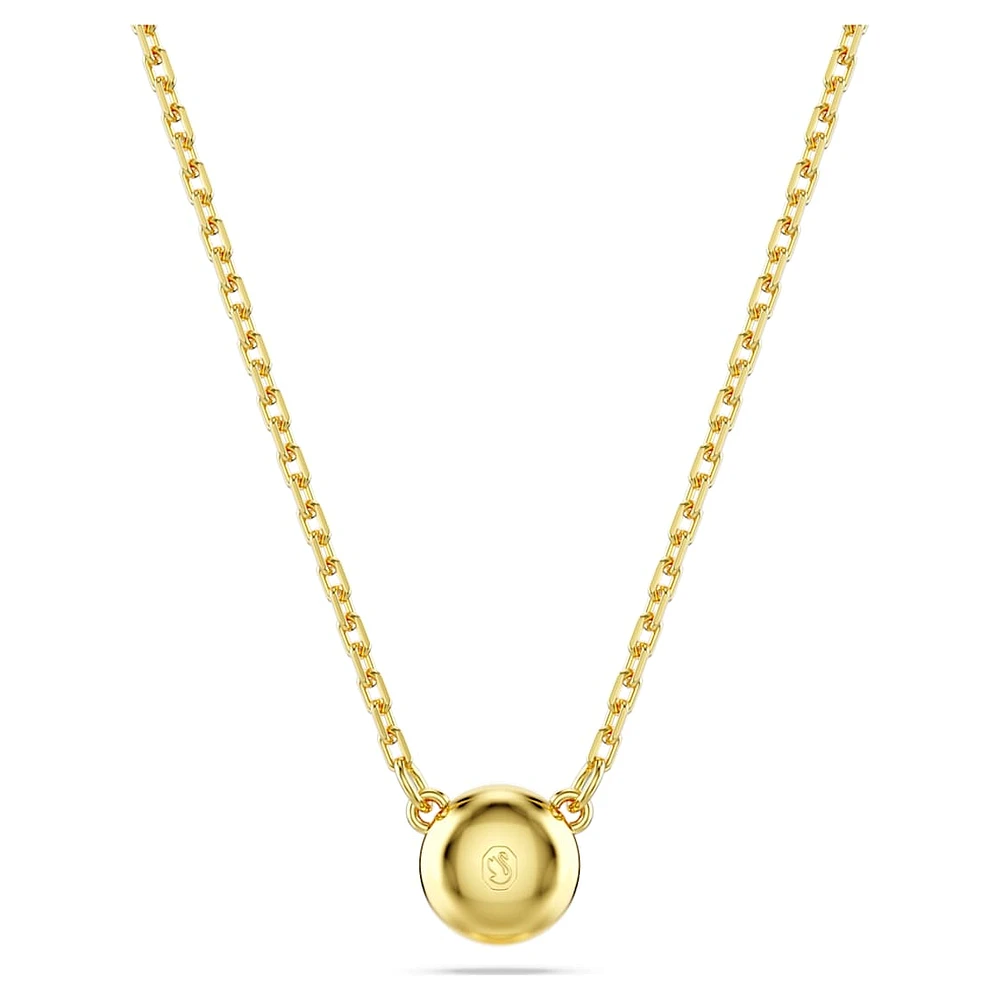 Imber pendant, Round cut, White, Gold-tone plated by SWAROVSKI