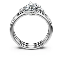 Galaxy ring, Set (2), Lab-grown diamonds 1.4 ct tw, Mixed shapes, 14K white gold by SWAROVSKI