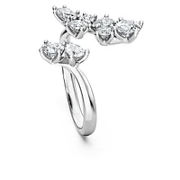 Galaxy bypass ring, Lab-grown diamonds 1.25 ct tw, Mixed shapes, 14K white gold by SWAROVSKI