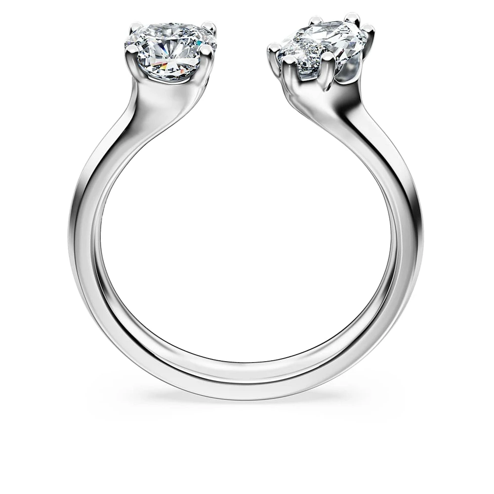 Galaxy open ring, Lab-grown diamonds 1 ct tw, Mixed shapes, 14K white gold by SWAROVSKI