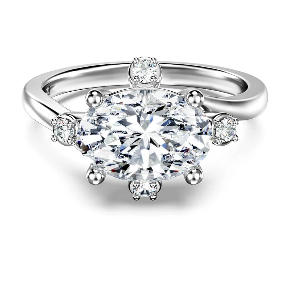 Galaxy ring, Lab-grown diamonds 2.1 ct tw, Mixed shapes, 14K white gold by SWAROVSKI
