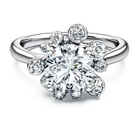 Galaxy ring, Lab-grown diamonds 2 ct tw, Round shape, 14K white gold by SWAROVSKI