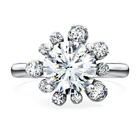 Galaxy ring, Lab-grown diamonds 2 ct tw, Round shape, 14K white gold by SWAROVSKI