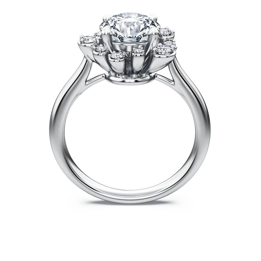Galaxy ring, Lab-grown diamonds 2 ct tw, Round shape, 14K white gold by SWAROVSKI