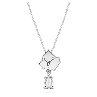 Galaxy pendant, Lab-grown diamonds 1 ct tw, Round shape, 14K white gold by SWAROVSKI