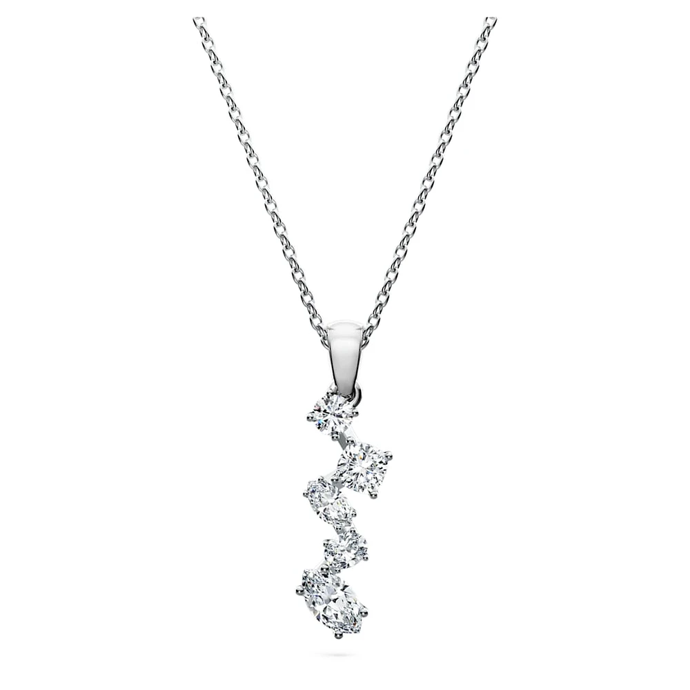 Galaxy pendant, Lab-grown diamonds 0.9 ct tw, Mixed shapes, 14K white gold by SWAROVSKI