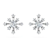 Galaxy stud earrings, Lab-grown diamonds 0.5 ct tw, Round shape, 14K white gold by SWAROVSKI