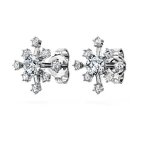 Galaxy stud earrings, Lab-grown diamonds 0.5 ct tw, Round shape, 14K white gold by SWAROVSKI