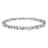 Galaxy Tennis bracelet, Lab-grown diamonds 5 ct tw, Mixed shapes, 14K white gold by SWAROVSKI