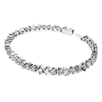 Galaxy Tennis bracelet, Lab-grown diamonds 5 ct tw, Mixed shapes, 14K white gold by SWAROVSKI