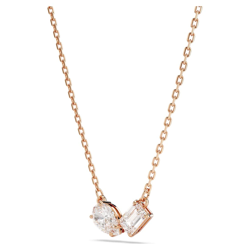 Mesmera set, Mixed cuts, White, Rose gold-tone plated by SWAROVSKI
