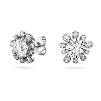 Galaxy stud earrings, Lab-grown diamonds 2.3 ct tw, Round shape, 14K white gold by SWAROVSKI