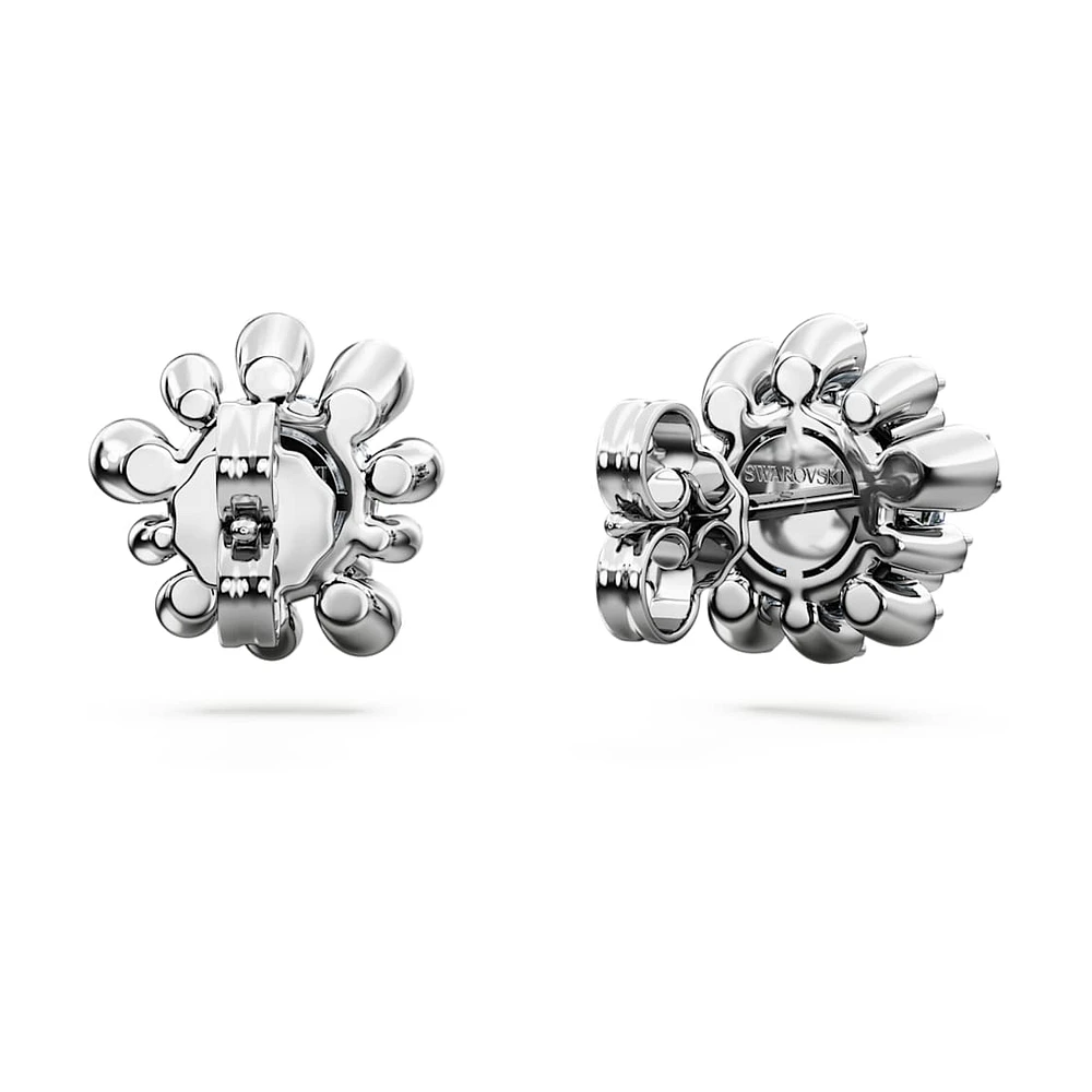 Galaxy stud earrings, Lab-grown diamonds 2.3 ct tw, Round shape, 14K white gold by SWAROVSKI