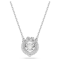 Dragon & Phoenix pendant, Dragon’s claw, White, Rhodium plated by SWAROVSKI